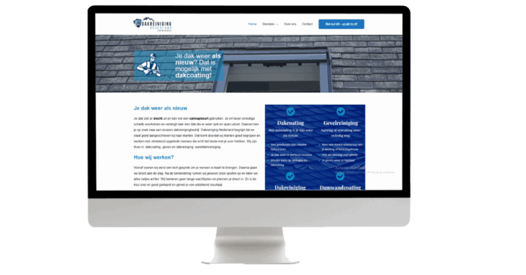 Dakreiniging website voor klant