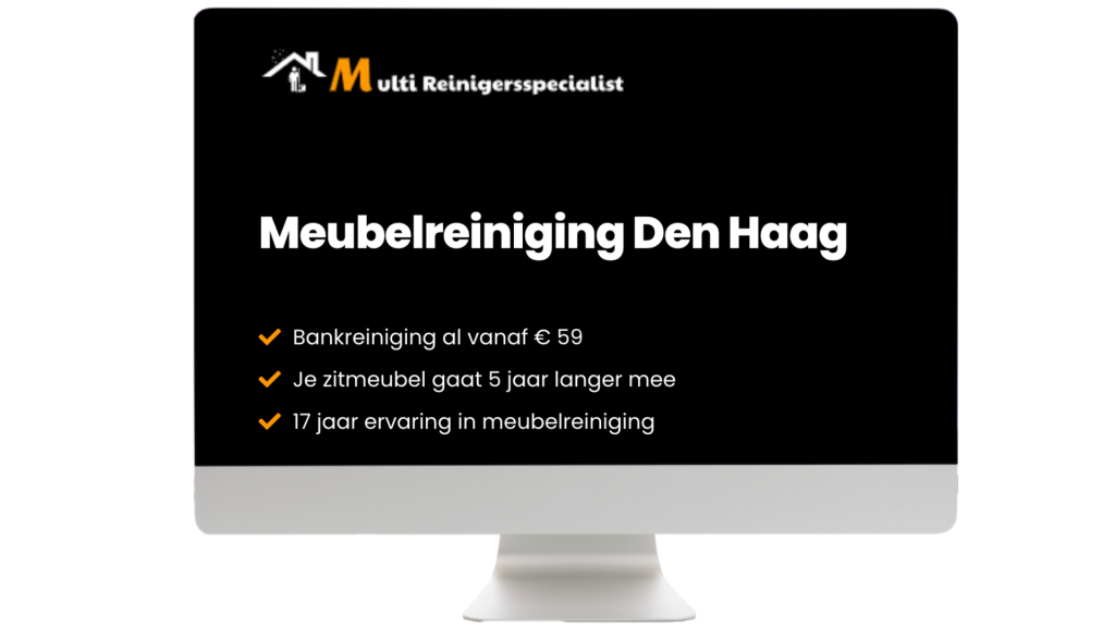 Moderne en mobielvriendelijke website voor een meubelreinigingsbedrijf, ontworpen door onze webdesigner in Den Haag